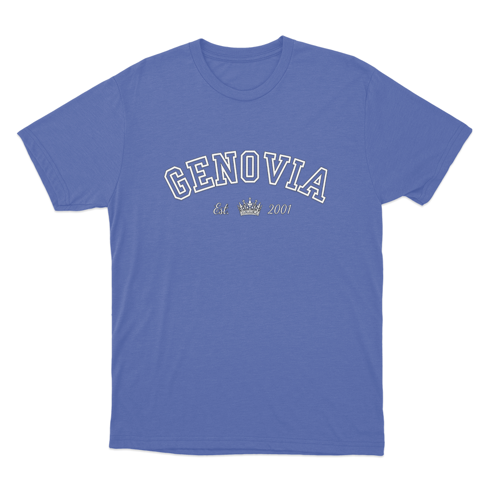 Genovia Est 2001 Unisex T Shirt Blue Genovia Est 2001 Unisex T Shirt Blue