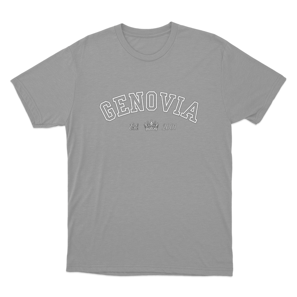 Genovia Est 2001 Unisex T Shirt Grey Genovia Est 2001 Unisex T Shirt Grey