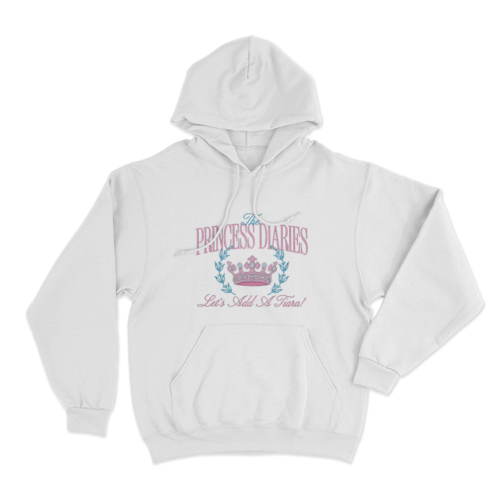 The Princess Diaries Let's Add A Tiara! Unisex Hoodie White The Princess Diaries Lets Add A Tiara Unisex Hoodie White