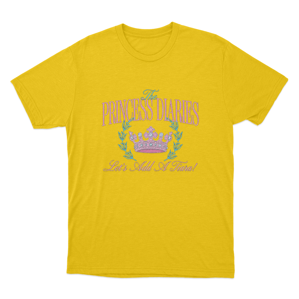The Princess Diaries Let's Add A Tiara! Unisex T Shirt Yellow The Princess Diaries Lets Add A Tiara Unisex T Shirt Yellow
