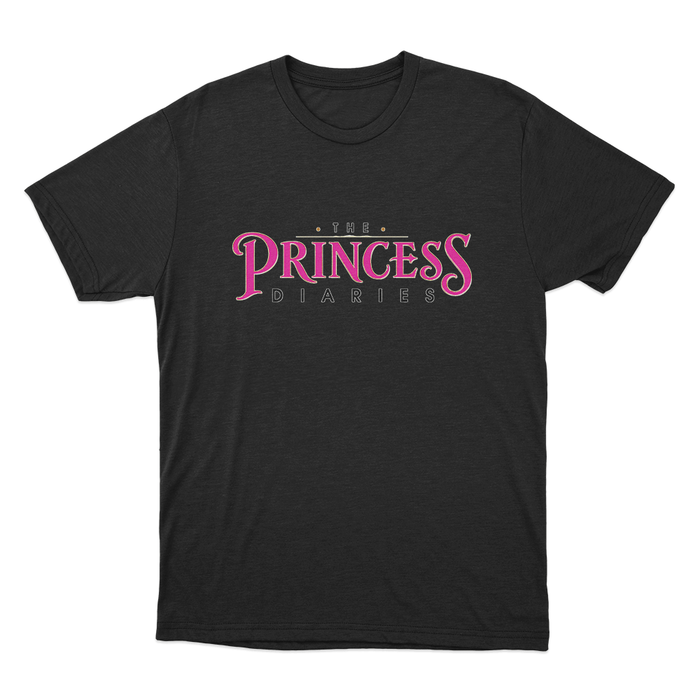 The Princess Diaries Logo Unisex T Shirt Black The Princess Diaries Logo Unisex T Shirt Black