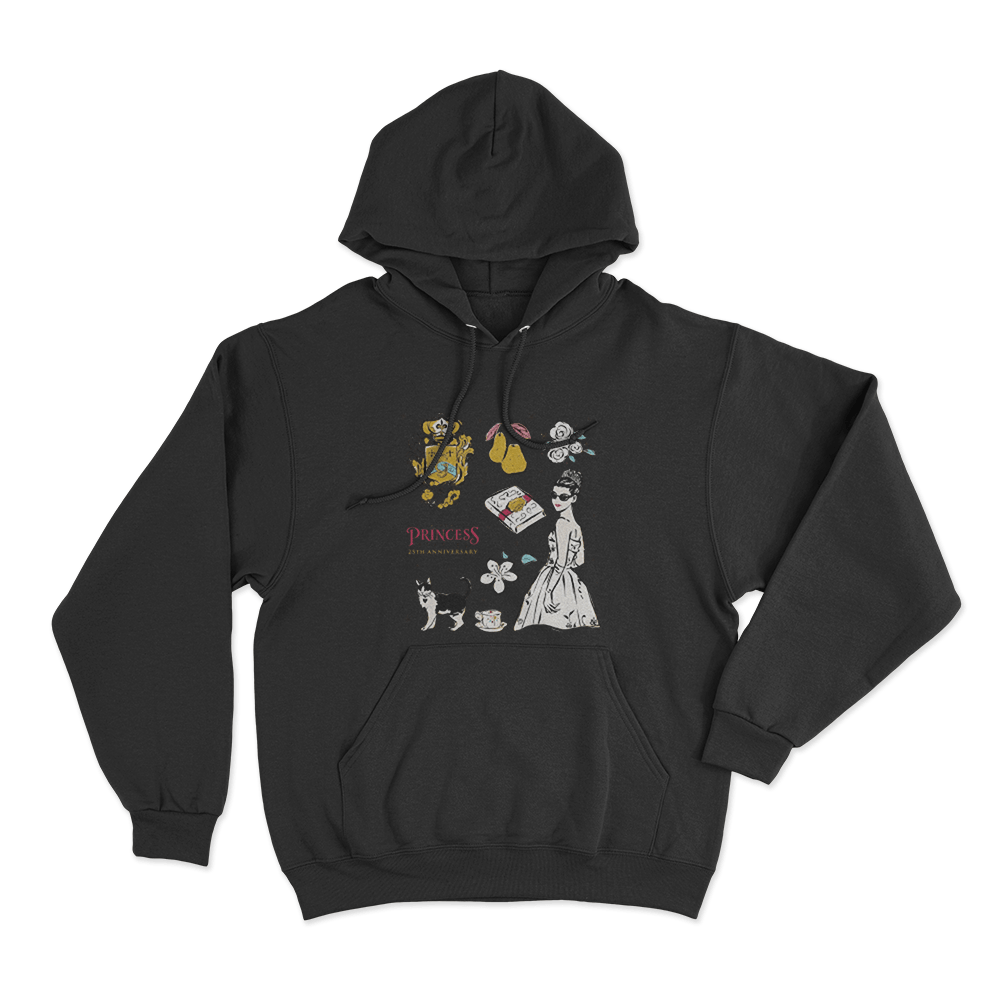 The Princess Diaries Mia Collage 25th Anniversary Unisex Hoodie Black The Princess Diaries Mia Collage 25th Anniversary Unisex Hoodie Black