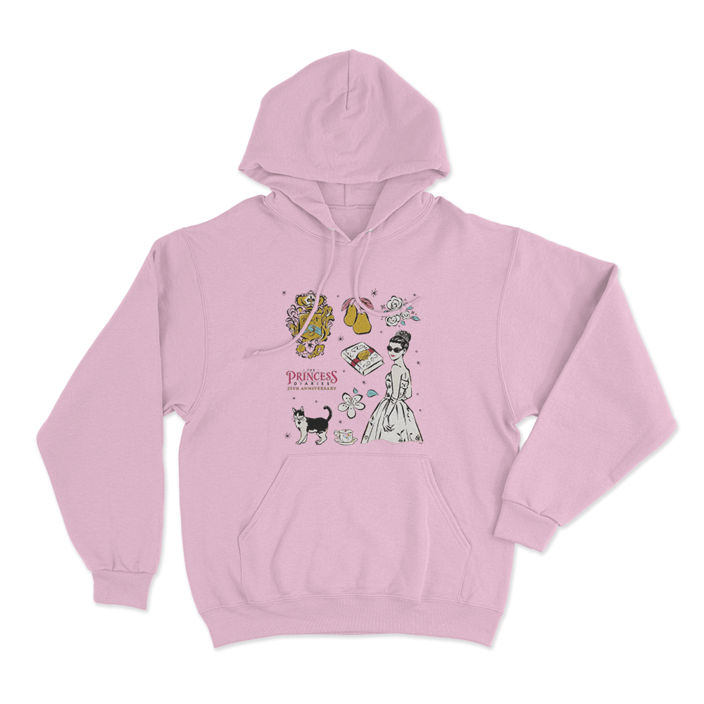 The Princess Diaries Mia Collage 25th Anniversary Unisex Hoodie Pink The Princess Diaries Mia Collage 25th Anniversary Unisex Hoodie Pink