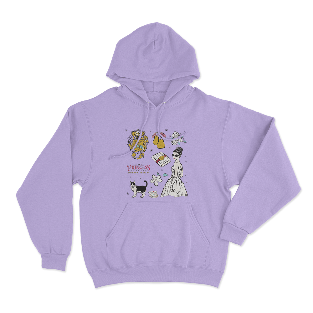 The Princess Diaries Mia Collage 25th Anniversary Unisex Hoodie Purple The Princess Diaries Mia Collage 25th Anniversary Unisex Hoodie Purple