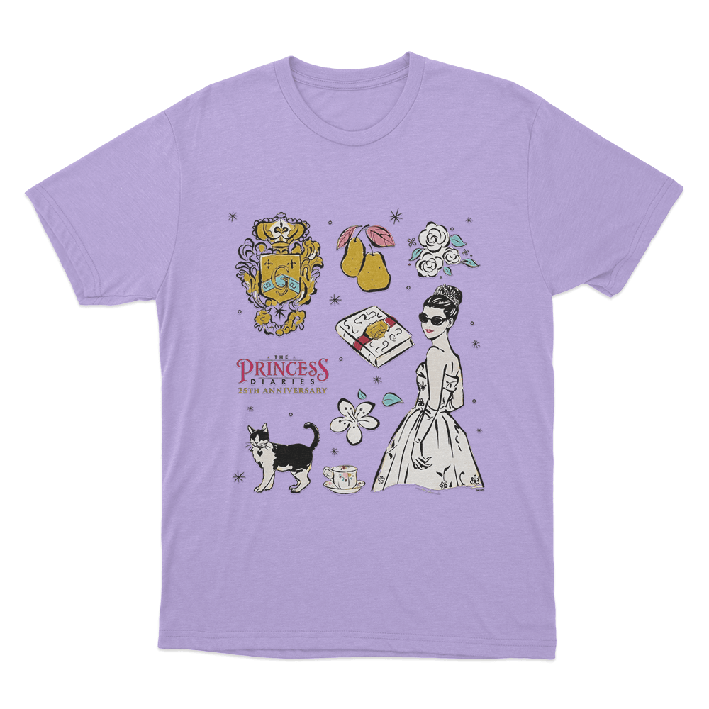 The Princess Diaries Mia Collage 25th Anniversary Unisex T Shirt Purple The Princess Diaries Mia Collage 25th Anniversary Unisex T Shirt Purple
