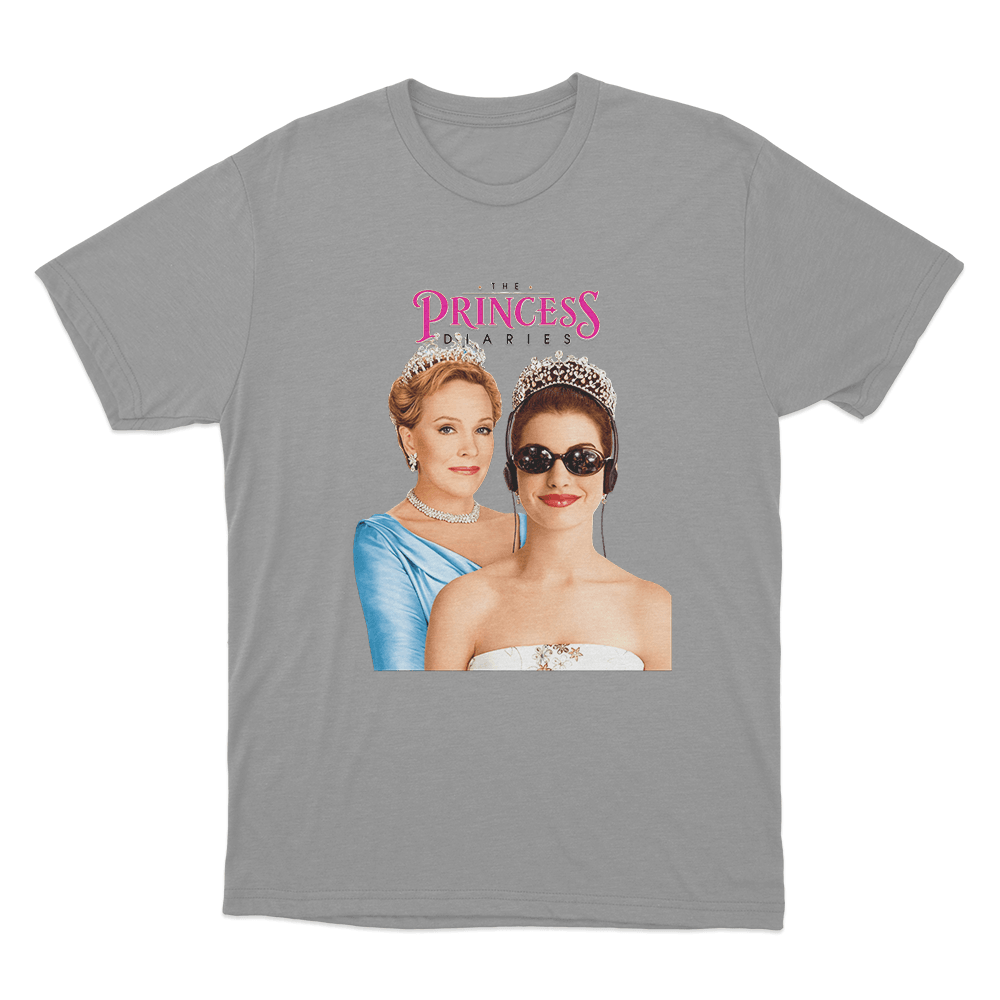 The Princess Diaries Portrait Unisex T Shirt Grey The Princess Diaries Portrait Unisex T Shirt Grey